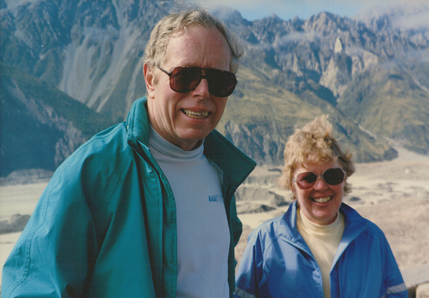 Robert Eckels and Margaret Eckels in New Zealand